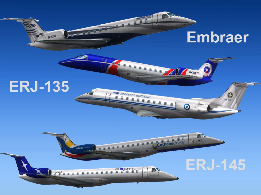 fs2004 wilco feelthere embraer erj 145 aircraft american